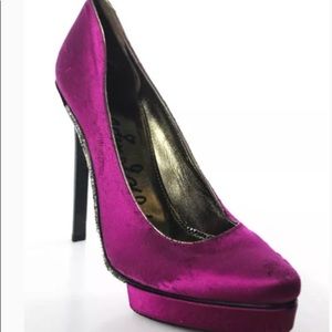 🔥🔥SOLD 🔥🔥LANVIN SATIN platform stoned bottom